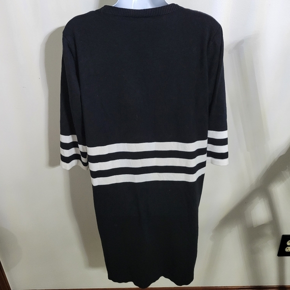 Allison Brittney Black and White Knit Dress - Picture 4 of 4